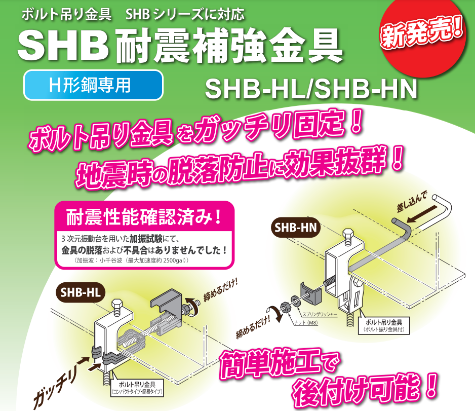 【SHB-HL】SHB補強金具HL－因幡電工
