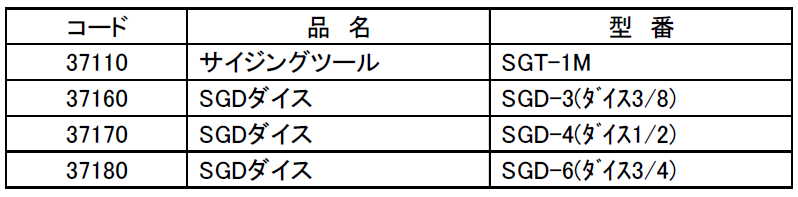 サイジングツール 「SGT-1M」