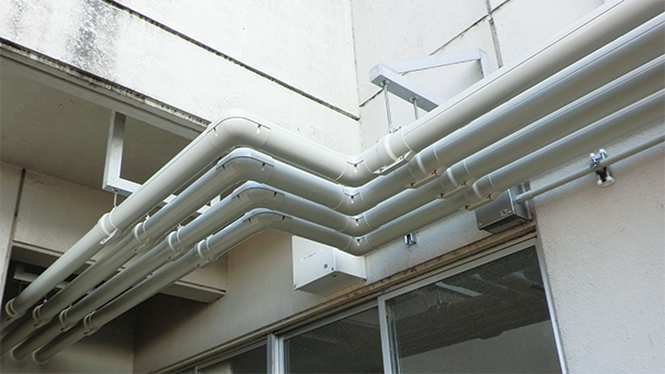 SLIMDUCT, INABA, inabadenko, lineset cover, pipe cover, trunking system, cable cover, pvc trunking, UV resistant cover for aircon, aircon cover