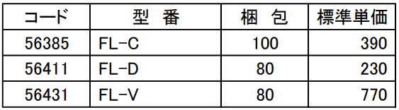 クロスロック 「FL-XS、FL-Z、FL-Z-E」－因幡電工（INABA DENKO）